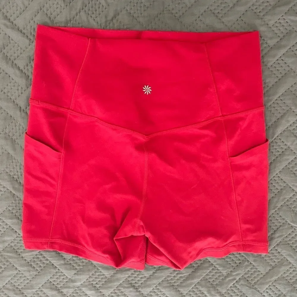 Red Athleta Matching Workout Set